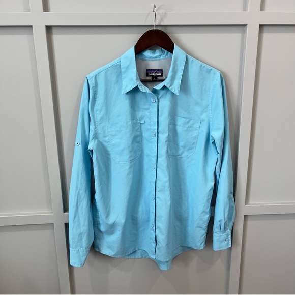 Patagonia long sleeve SOL patrol shirt blue M - Picture 3 of 11